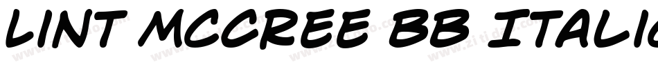 Lint McCree BB Italic字体转换